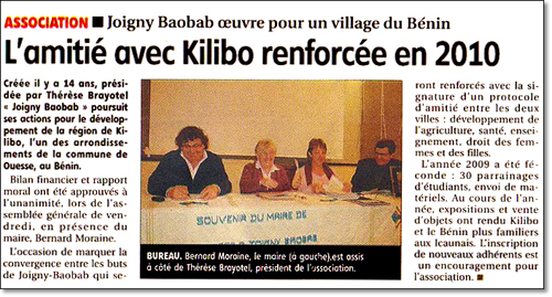 L’Yonne Républicaine du 07/12/2009